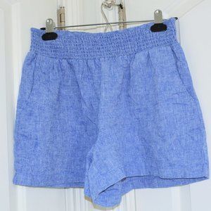 BOGO!!! A New Day, blue linen high waist shorts, M